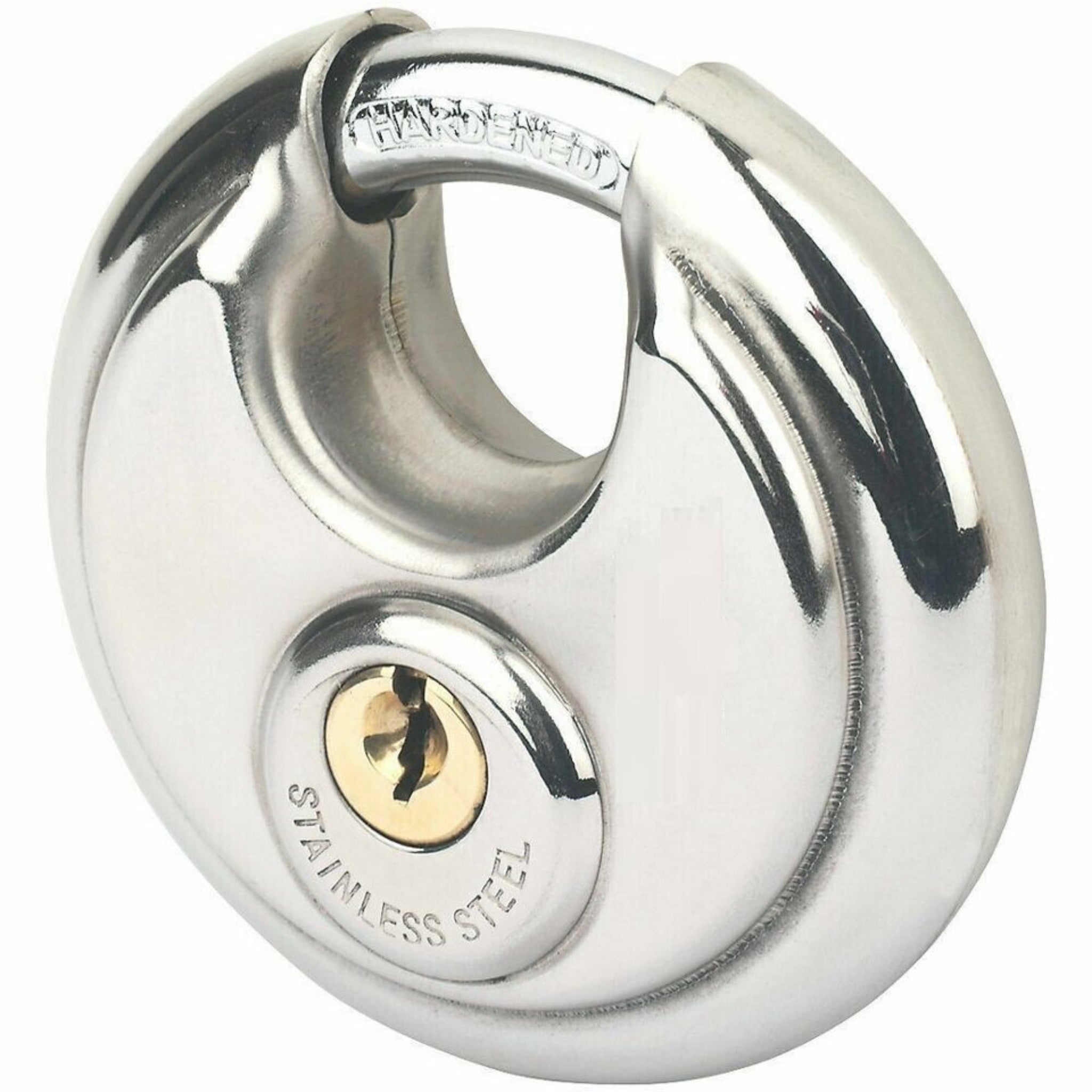 Beclen Harp 2 PACK 70mm KEYED ALIKE DISC STAINLESS STEEL HARDENED SHACKLE PADLOCKS + 2 KEYS