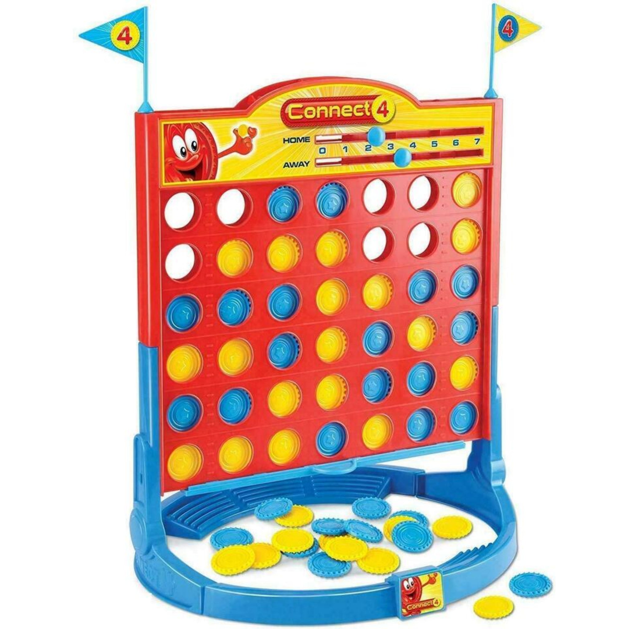 Beclen Harp Large Size 4 in a Row Board Game Connect 4 2 PLAYER Traditional Kids Childrens