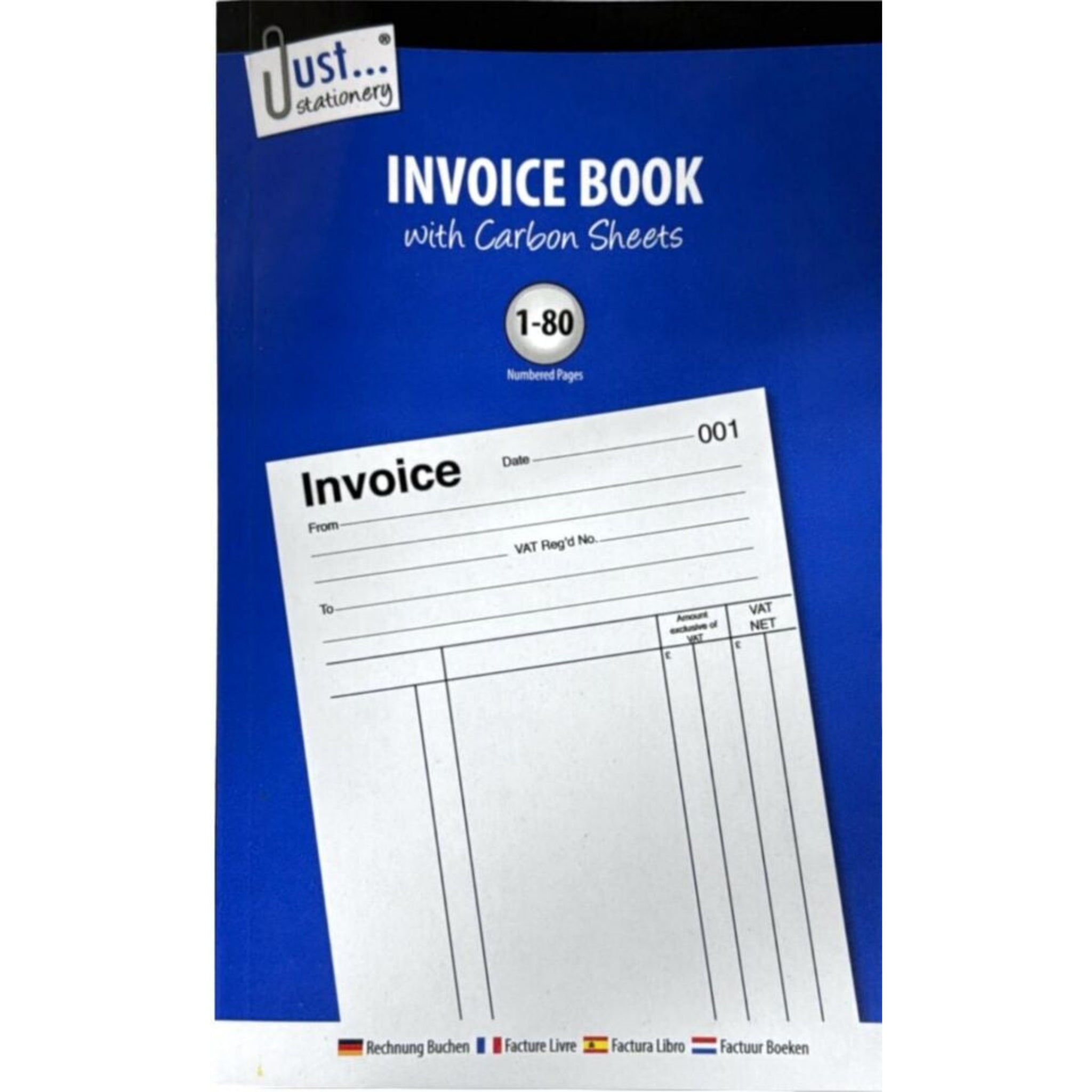Beclen Harp 12 x A5 Invoice Duplicate Book With Carbon Sheet Full Size 1-80 Pages UK Seller