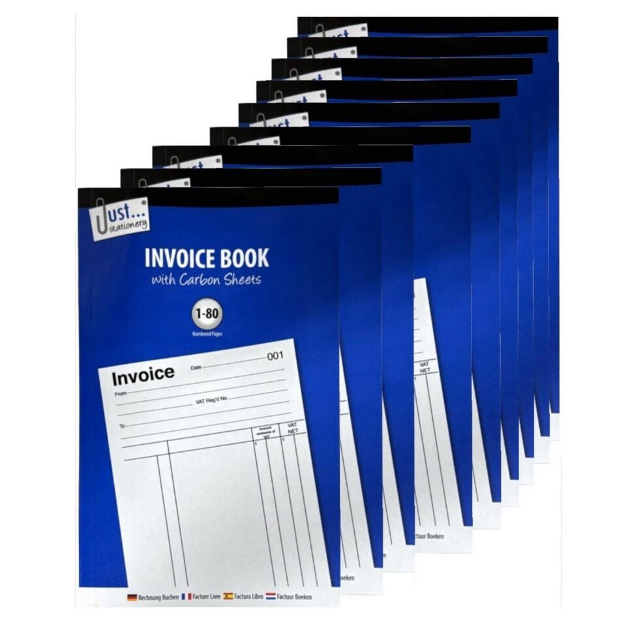 Beclen Harp 12 x A5 Invoice Duplicate Book With Carbon Sheet Full Size 1-80 Pages UK Seller