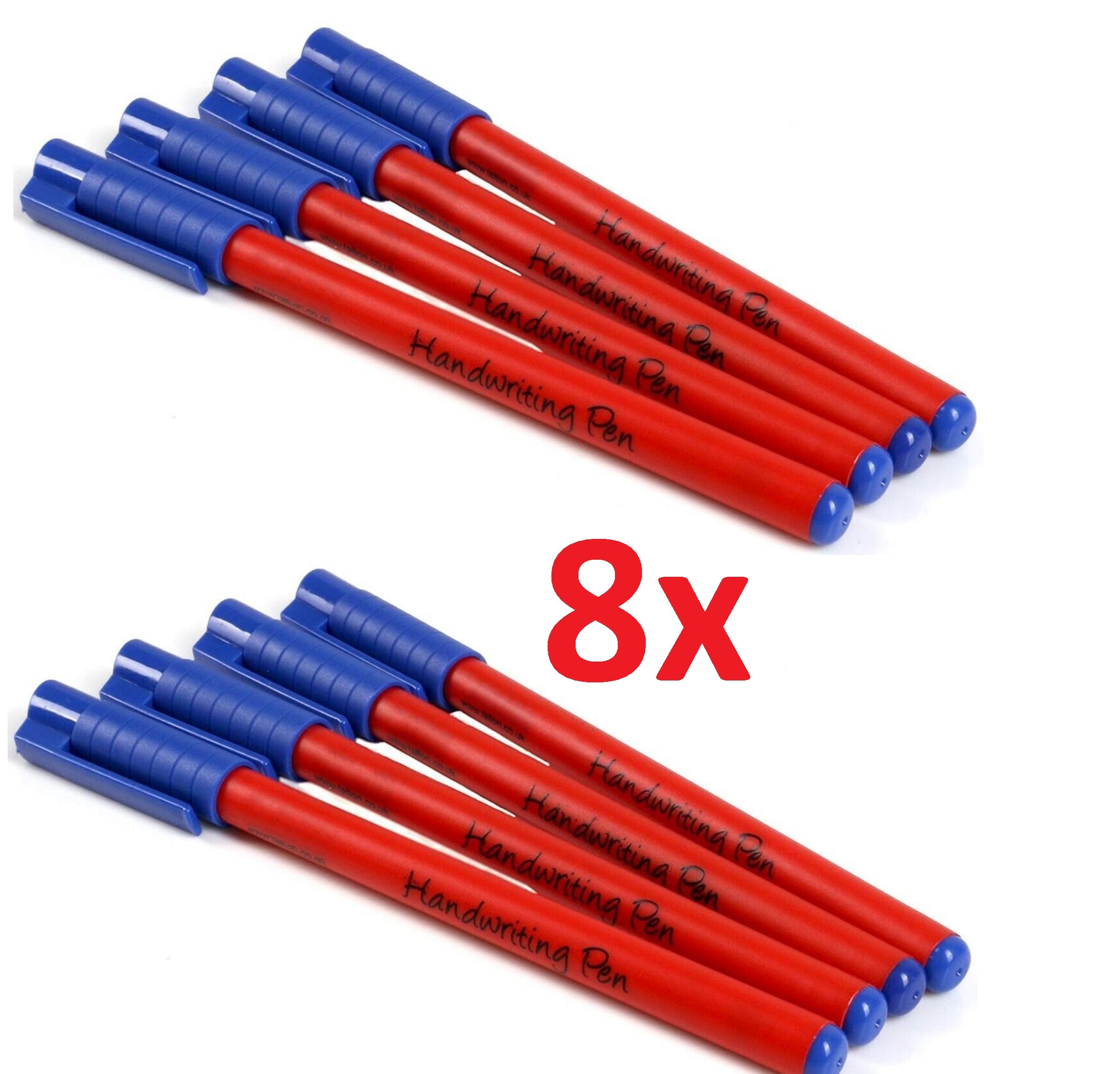 Beclen Harp 4 / 8 / 12 HANDWRITING PENS Quality Fine Tip BLUE ink School Office Stationery