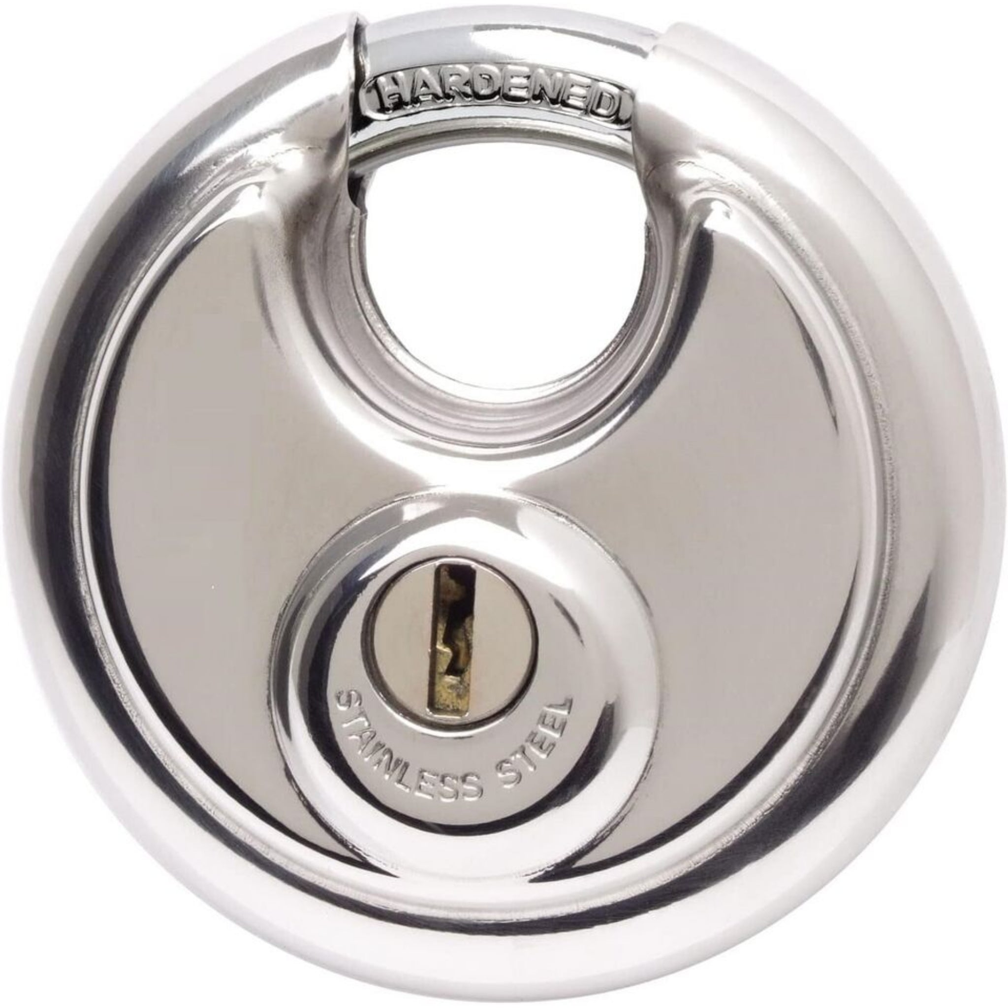 Beclen Harp 2 PACK 70mm KEYED ALIKE DISC STAINLESS STEEL HARDENED SHACKLE PADLOCKS + 2 KEYS