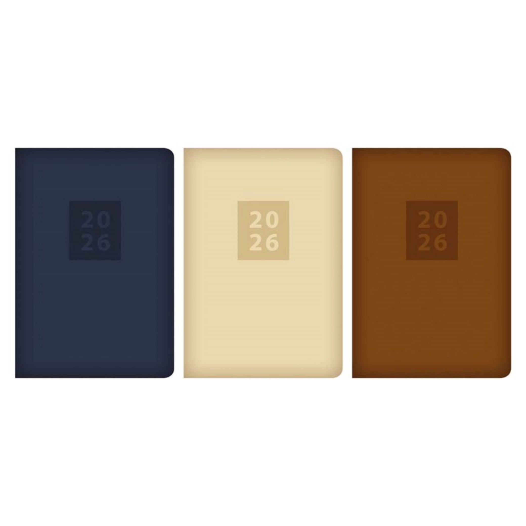 Beclen Harp 2026 A5 Week to view Hardback Premium Leather soft Cover Office Home School Desktop Diary Desktop School Note Date Full Year - Xmas Easter gift