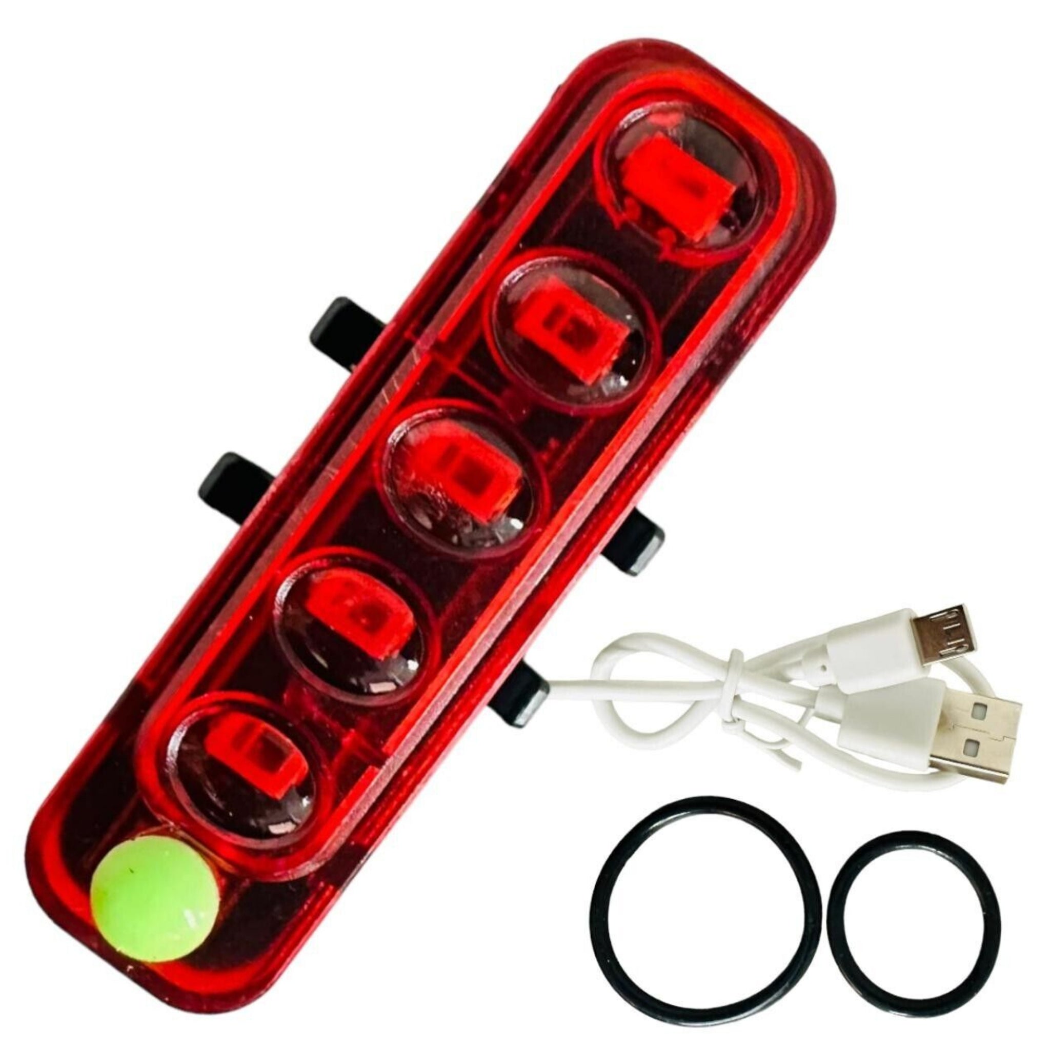 Beclen Harp Bicycle Rear Red Light Back light Waterproof USB Rechargeable 5 LED Bike light