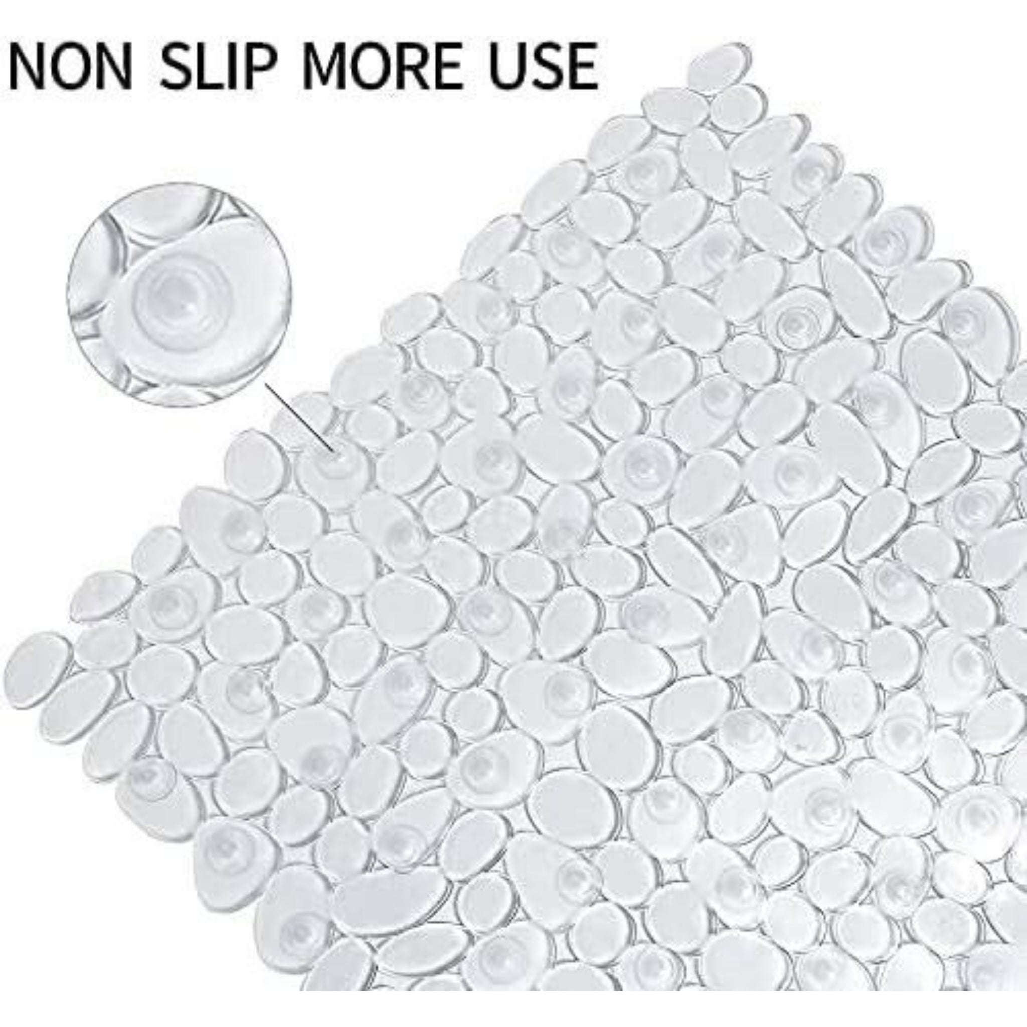 Beclen Harp Non Slip Bath Mat Large Bathtub Strong 120 Suction Pads Anti-Mold PVC Shower Mat