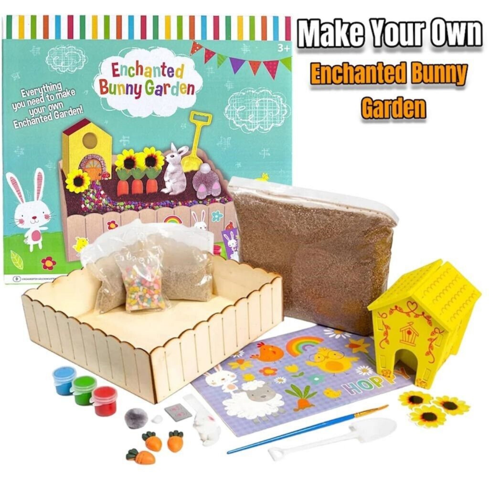 Beclen Harp Make Your Own Enchanted Bunny Garden Everything For Kids Easter Gift Garden Kit