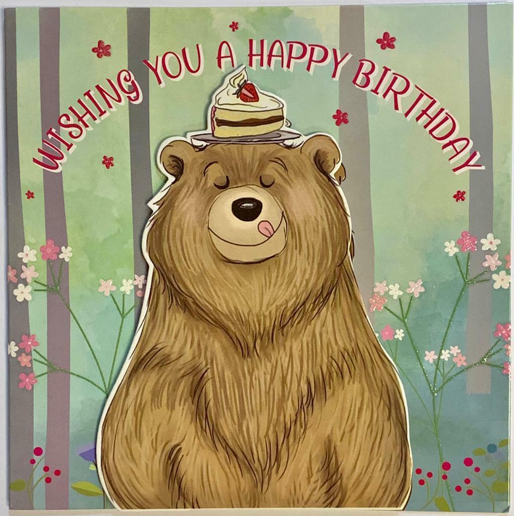 Beclen Harp Multi Pack x 5 Mixed Assorted Just To Say Hand Made Lux Teddy Bear Birthday Card