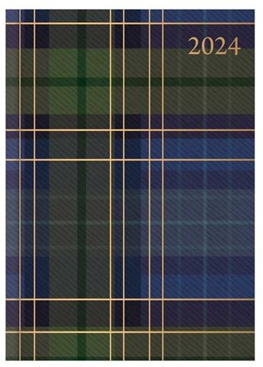 Beclen Harp 2024 A5 Week To View/WTV Personal Executive Tartan Fashion Luxury Diary