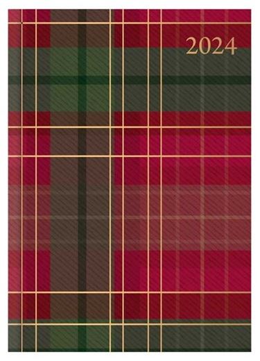 Beclen Harp 2024 A5 Week To View/WTV Personal Executive Tartan Fashion Luxury Diary