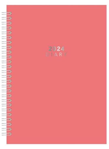 Beclen Harp 2024 A5 Week To View/WTV Personal Executive Wiro/Spiral Non Scratch Paper Diary