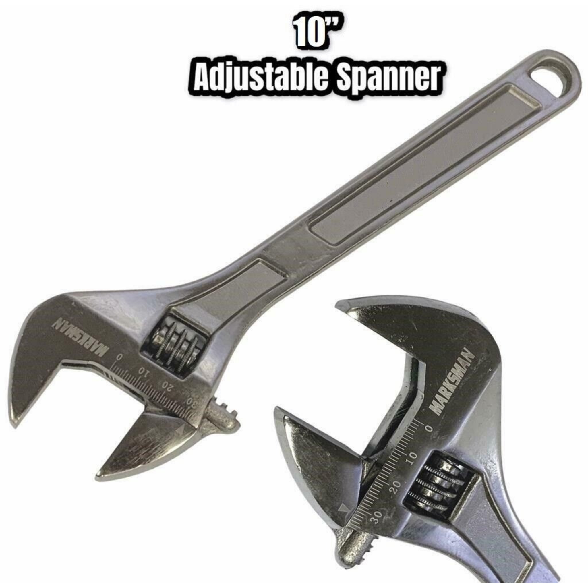 Beclen Harp 10'' Adjustable Spanner Wide jaw Larga Hand Wrench-Perfect Nut Opening Steel Key Tool