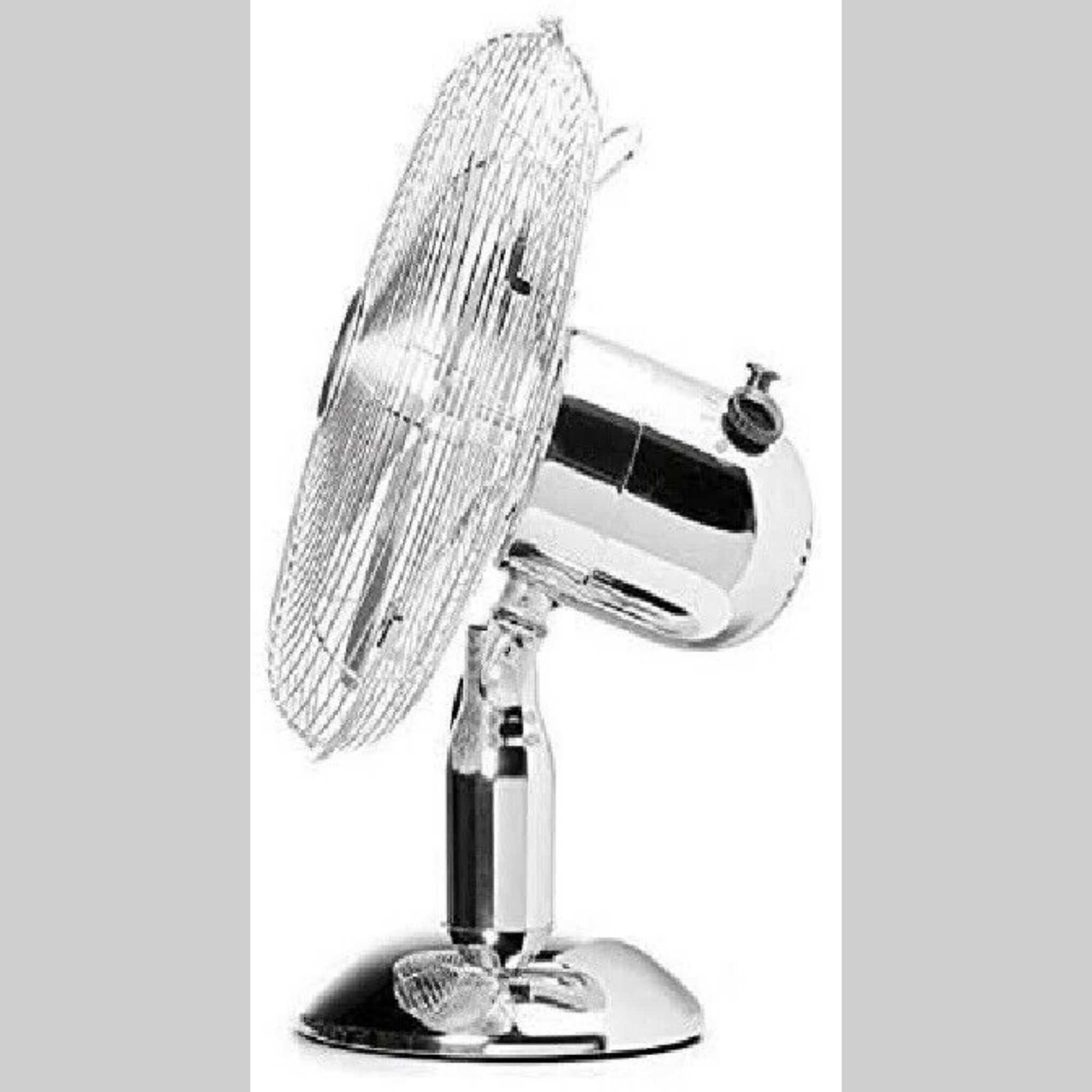 Beclen Harp 12-Inch Metal Chrome Oscillating Air Cooling Desk/Table/Worktop Standing Pedestal Fan With 3 Speeds-Home And Office Summer Essential