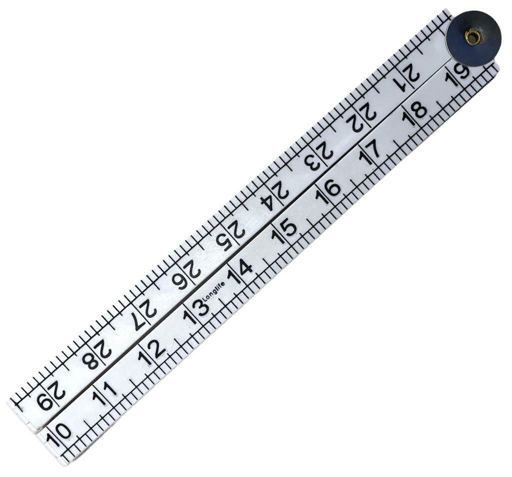 Beclen Harp 1 Metre Long Easy To Read Plastic Metric Imperial Folding Ruler-Essential DIY Rule Tool/Yard Stick For Carpenters