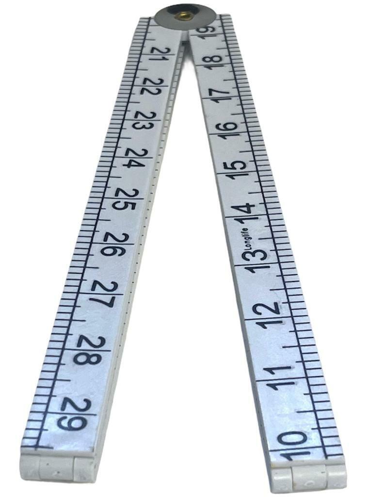 Beclen Harp 1 Metre Long Easy To Read Plastic Metric Imperial Folding Ruler-Essential DIY Rule Tool/Yard Stick For Carpenters
