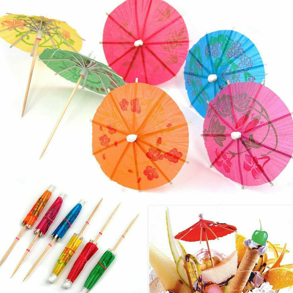 Beclen Harp 36 Cocktails Umbrella Paper Stick Parasols Party Tropical Drinks Decoration New