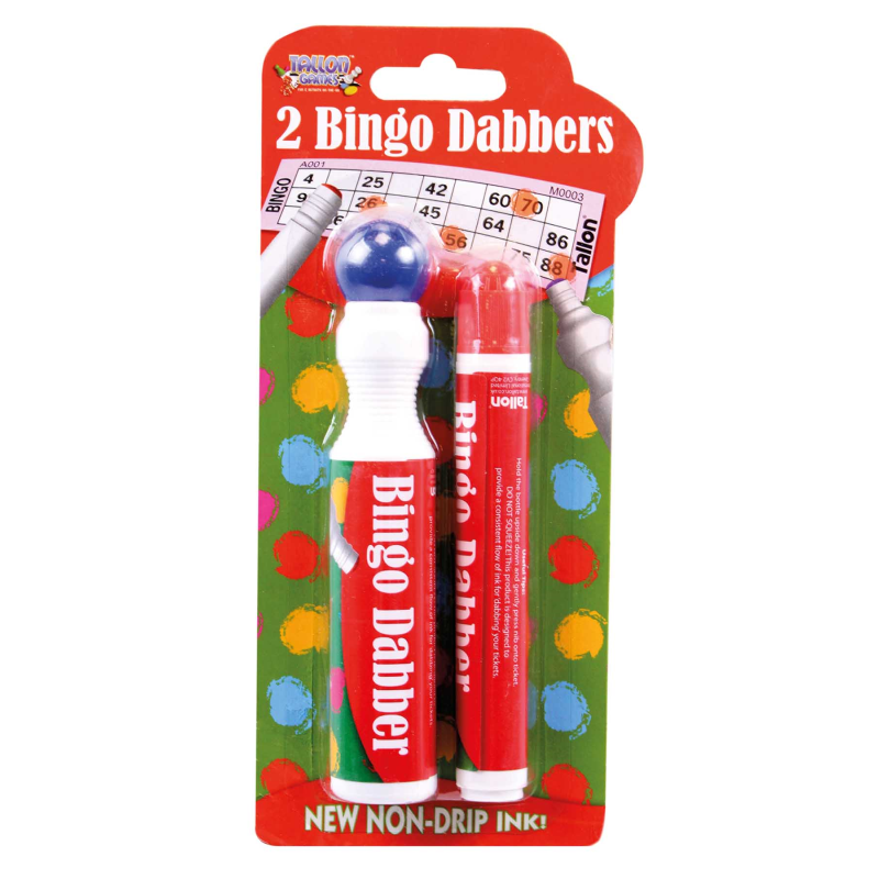Beclen Harp Mixed Colour Bingo Dabbers Marker Pens - Non Drip + 600 Jumbo Bingo Tickets Book
