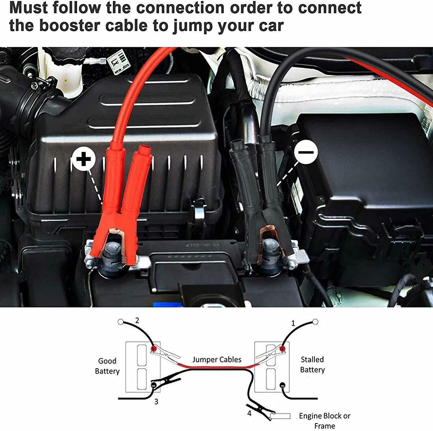 Beclen Harp 200AMP Heavy Duty Jump Lead Car/Van Battery Recover Starter Jumper Cable 2M