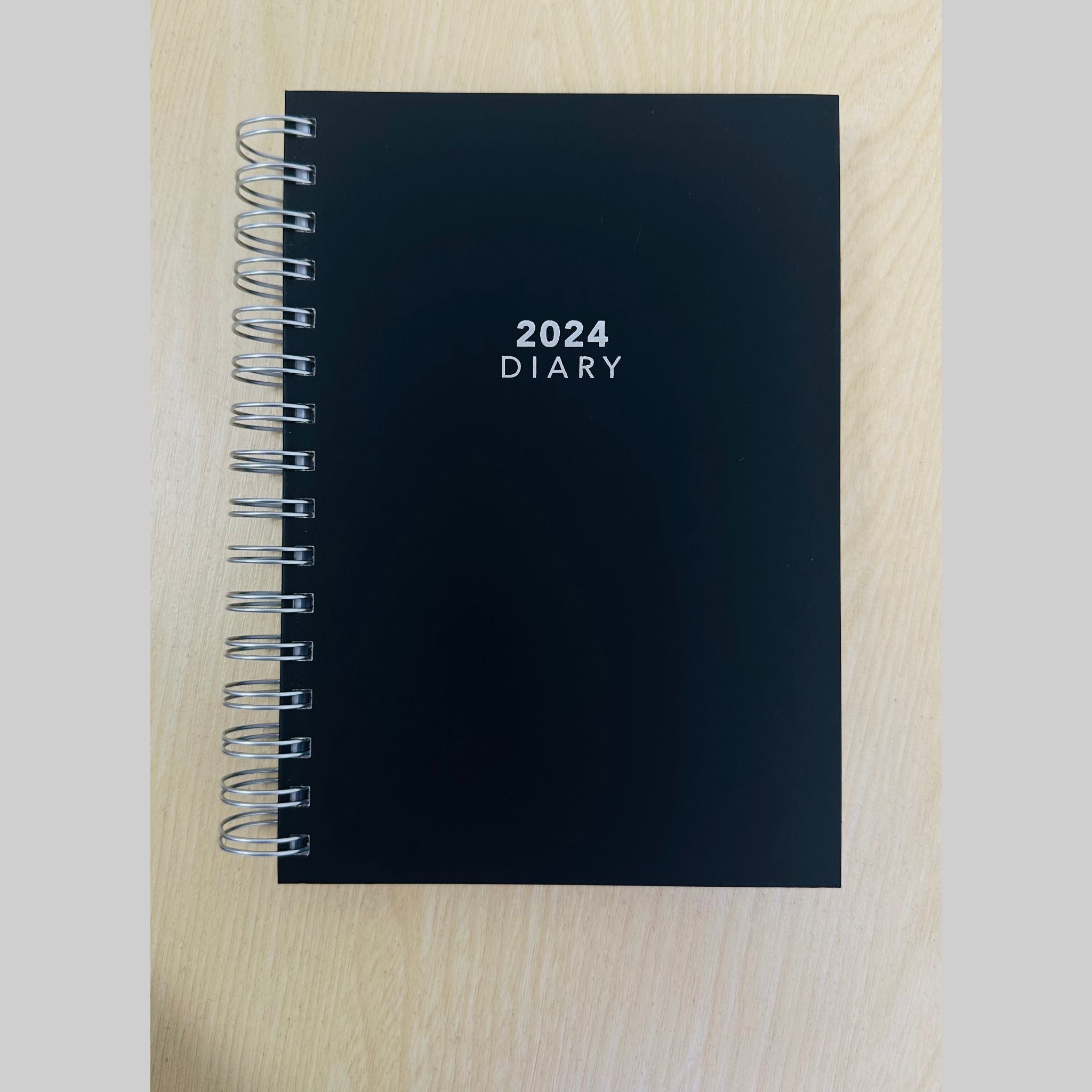 Beclen Harp 2024 A5 Day A Page/Day to View/DAP Daily Planner Executive Desk Diary With Metal Spiral Bonding/Wiro