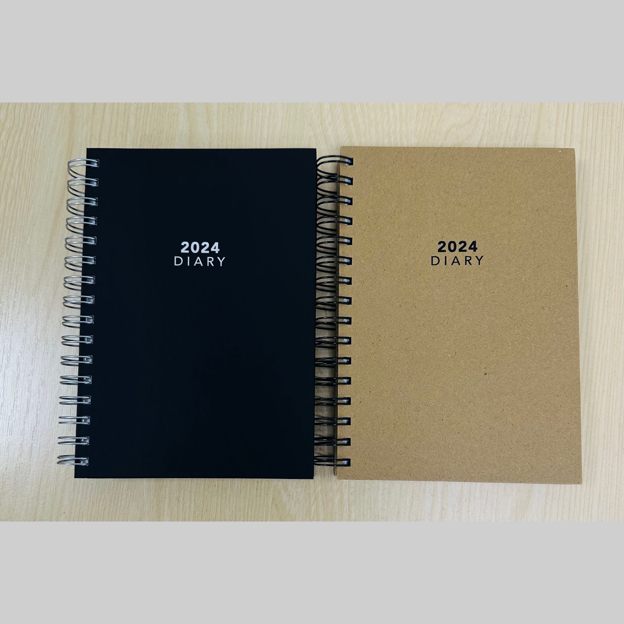 Beclen Harp 2024 A5 Day A Page/Day to View/DAP Daily Planner Executive Desk Diary With Metal Spiral Bonding/Wiro