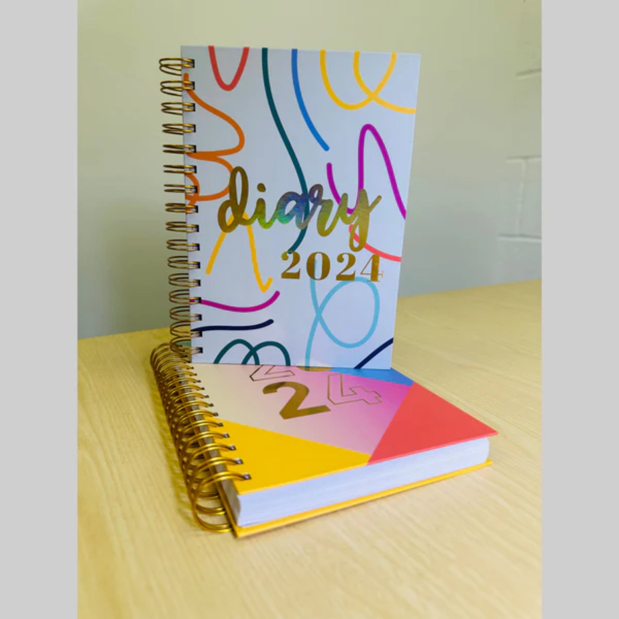 Beclen Harp 2024 A5 Day A Page/Day to View/DAP Daily Planner Executive Desk Diary With Metal Spiral Bonding/Wiro