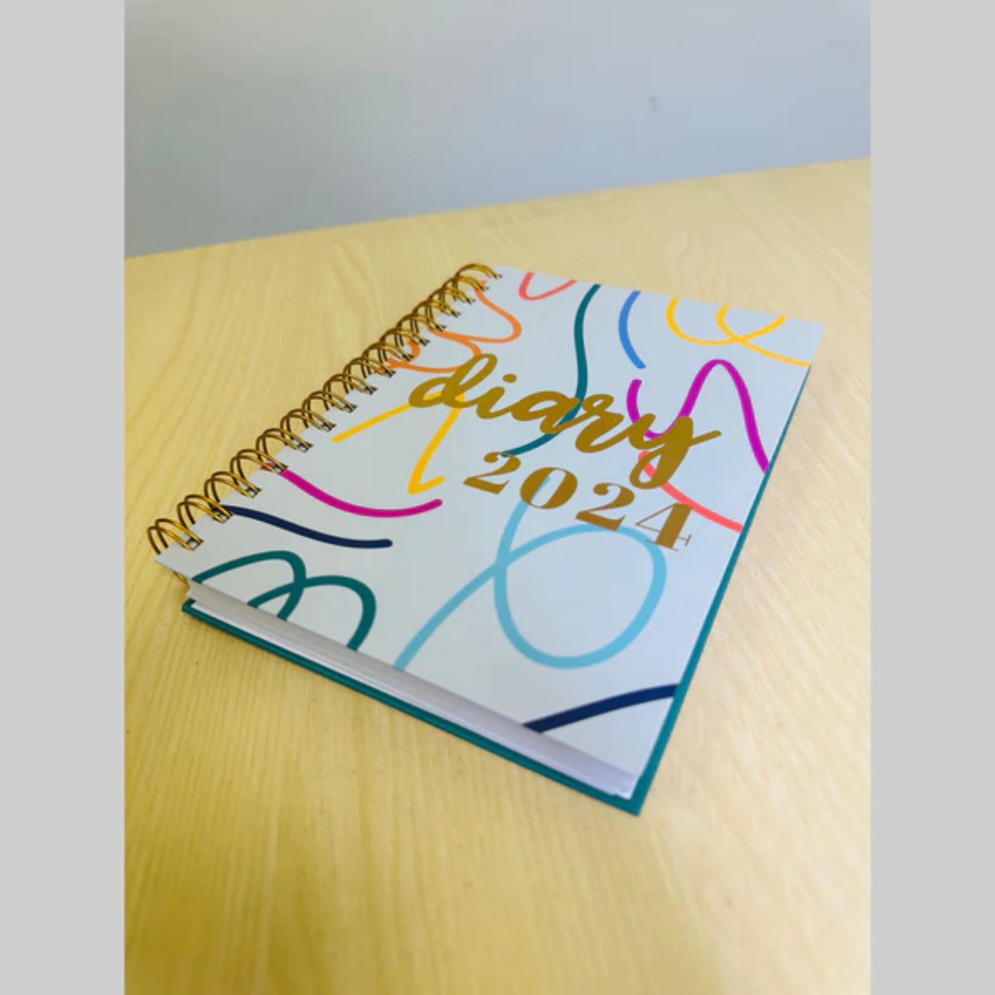 Beclen Harp 2024 A5 Day A Page/Day to View/DAP Daily Planner Executive Desk Diary With Metal Spiral Bonding/Wiro