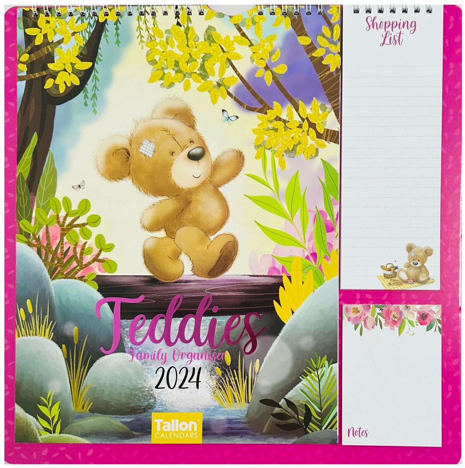 Beclen Harp 2026 Month To View/MTV Family Organiser 5 Columns Calendar Planner With Shopping Note Pad