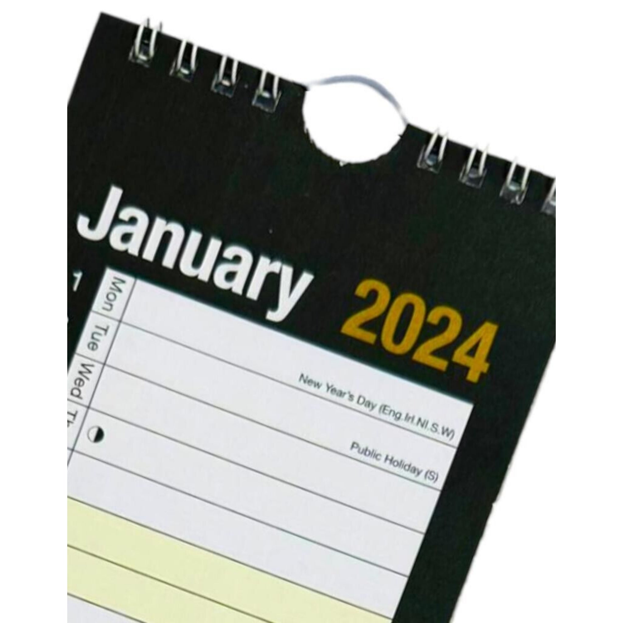 Beclen Harp 2025 Slim Month To View/MTV Spiral Bound Luxury B&W Hanging Wall Planner Calendar