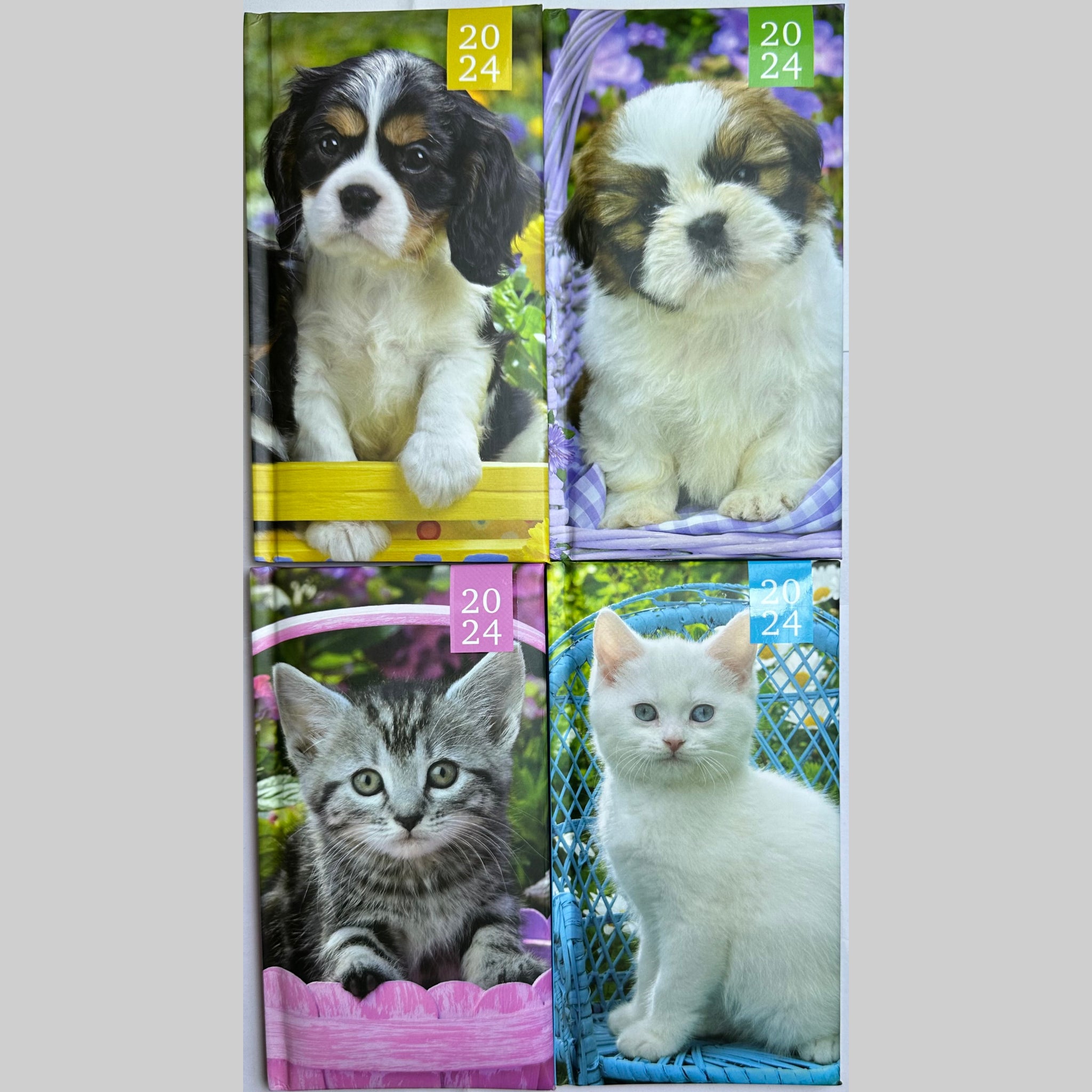 Beclen Harp 2024 Week To View/WTV Luxury Personalized Cute Pet/Kitten/Puppy Print Diary