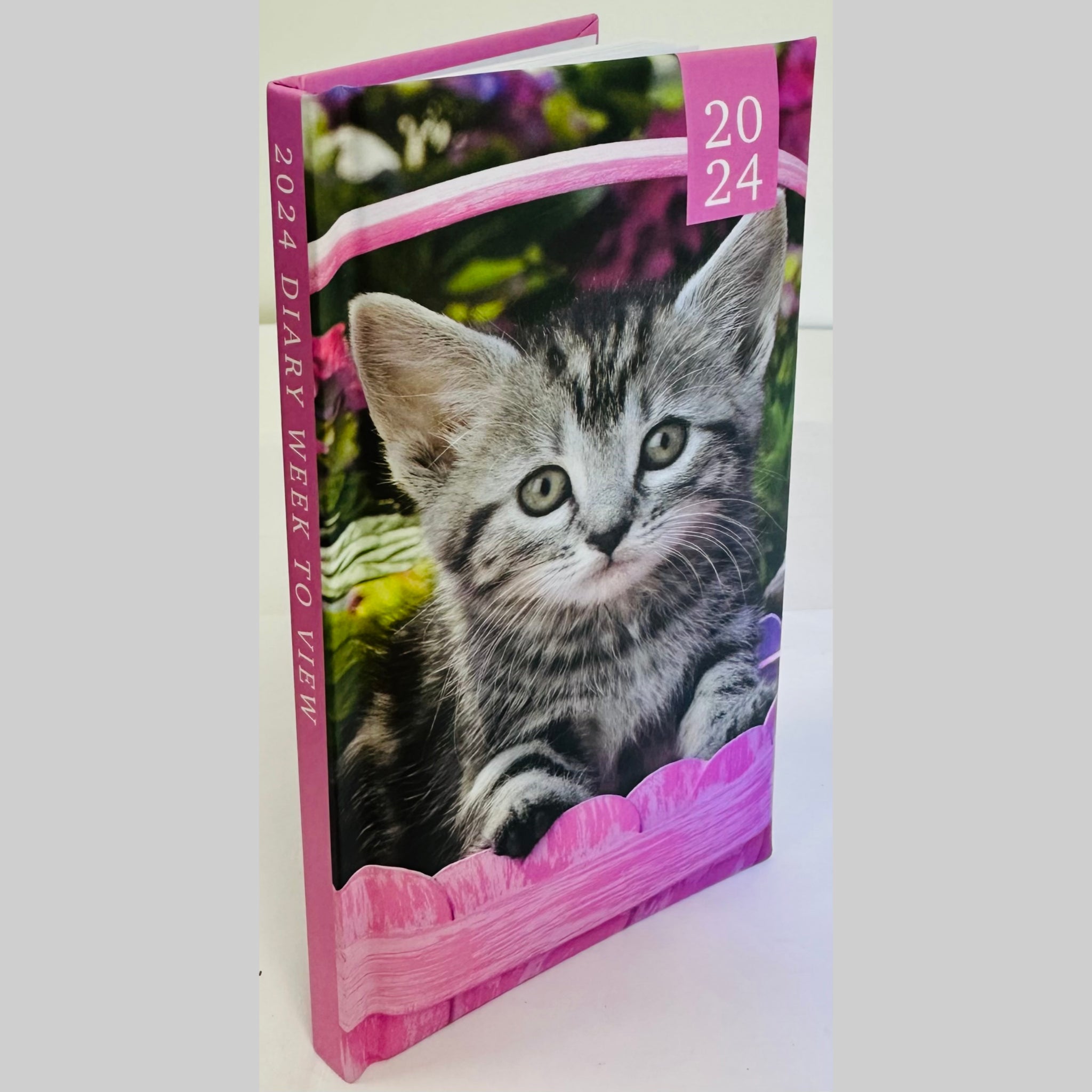 Beclen Harp 2024 Week To View/WTV Luxury Personalized Cute Pet/Kitten/Puppy Print Diary