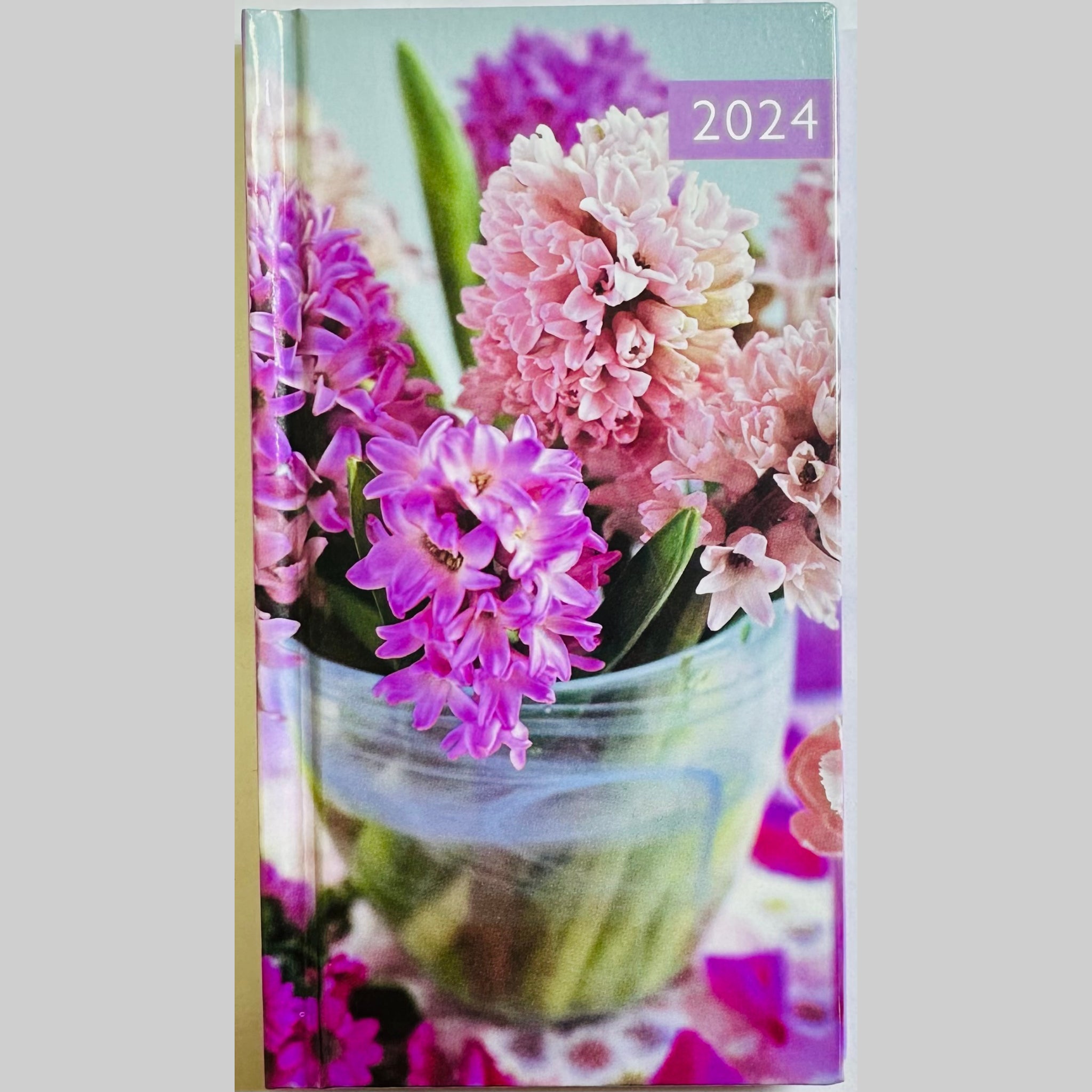 Beclen Harp 2024 Slim Week To View/WTV Luxury Floral Print Diary With Hardback Cover