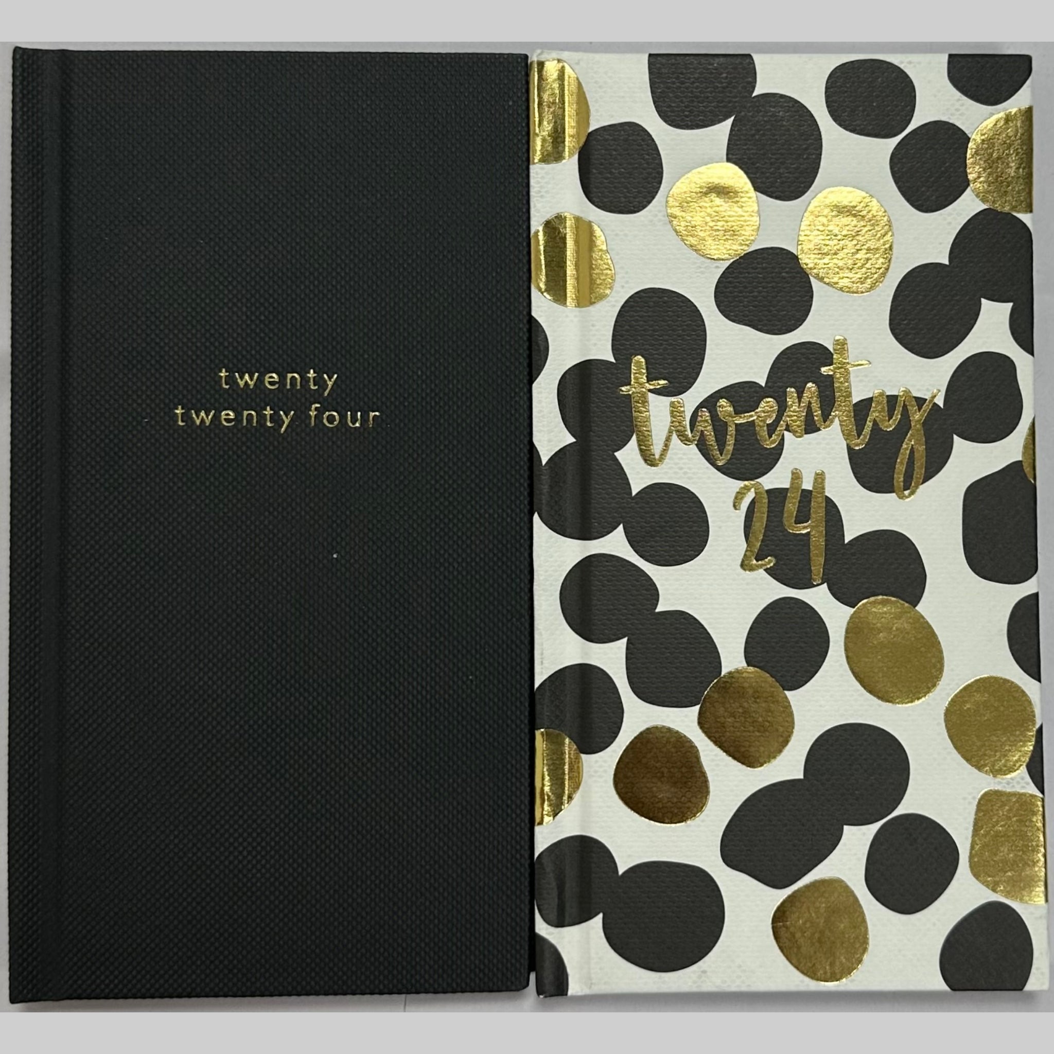 Beclen Harp 2024 Week to View/WTV Slim Padded Monochrome Textured Paper Fashion Diary With Hard Cover