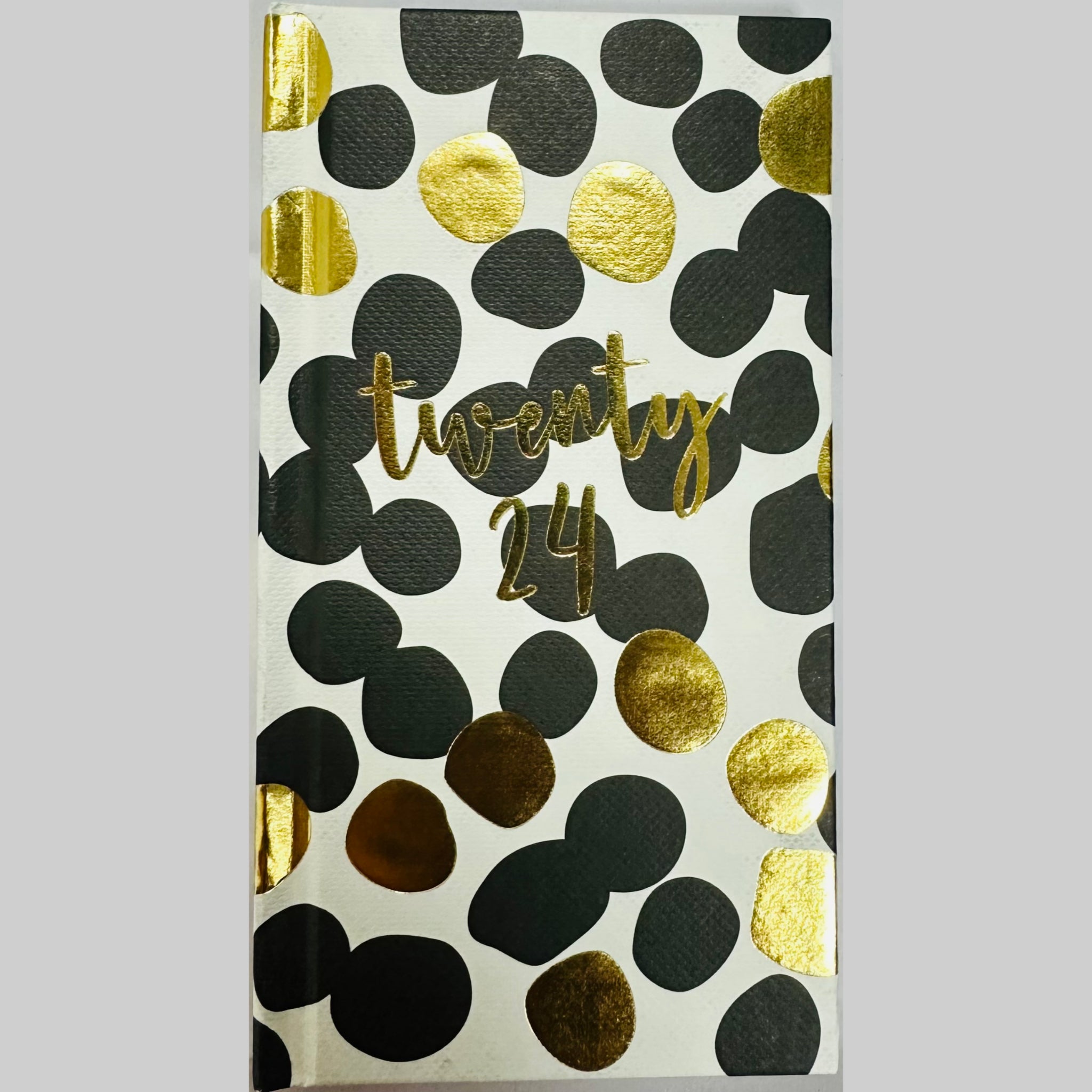 Beclen Harp 2024 Week to View/WTV Slim Padded Monochrome Textured Paper Fashion Diary With Hard Cover