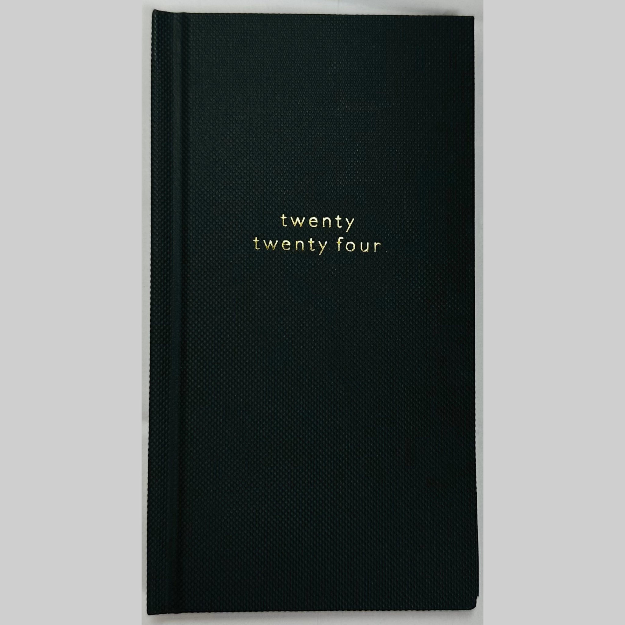 Beclen Harp 2024 Week to View/WTV Slim Padded Monochrome Textured Paper Fashion Diary With Hard Cover