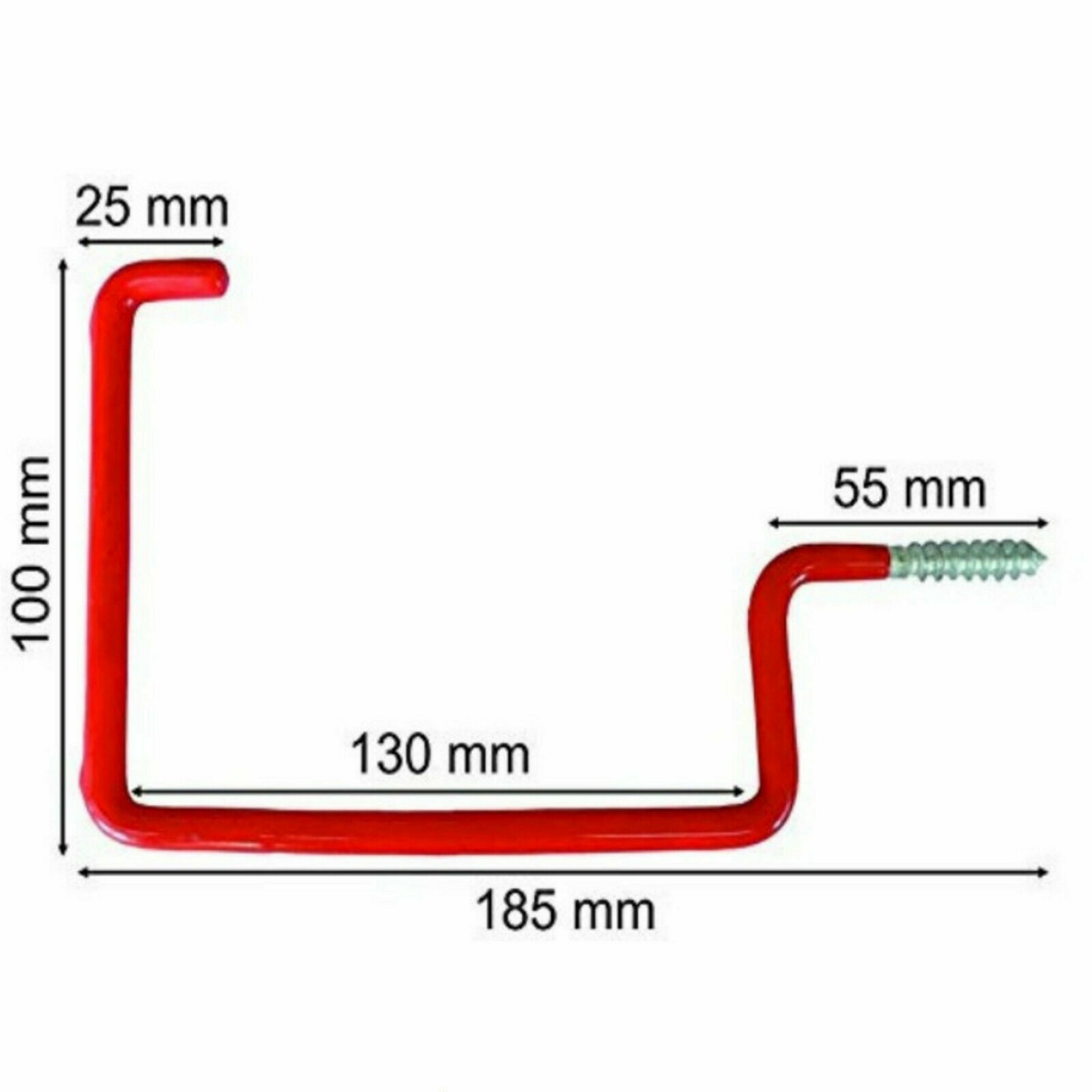 Beclen Harp 2pc Screw-In Tool Anti Slip Hanging Wall Mounted Ladder Hooks-Perfect Tool Holder For Garage/Shed/Workshop