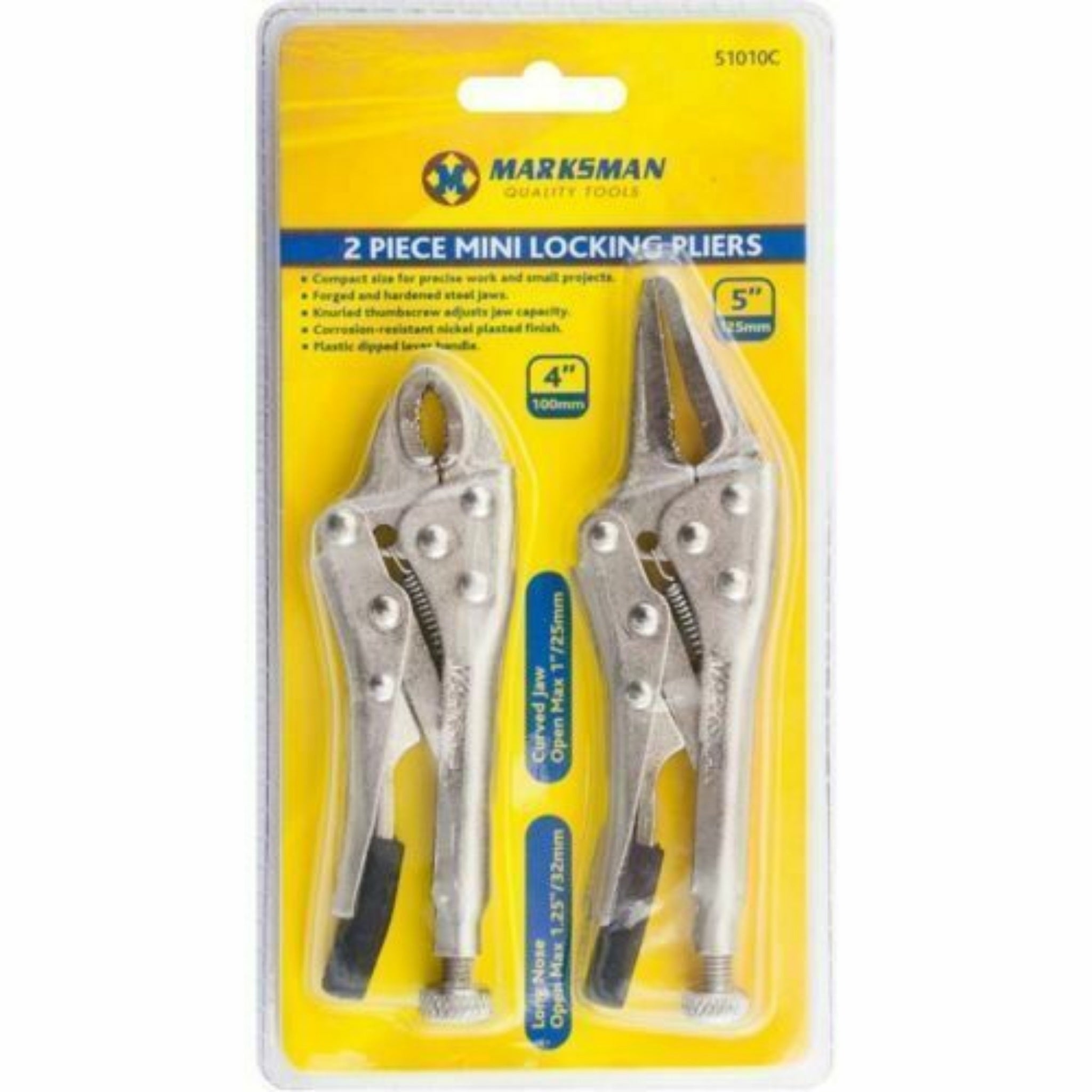 Beclen Harp 2 Piece Mini Locking Pliers For Intricate And Tight Access Work/ Welding Grip Mole Grip Pliers Clamp Set