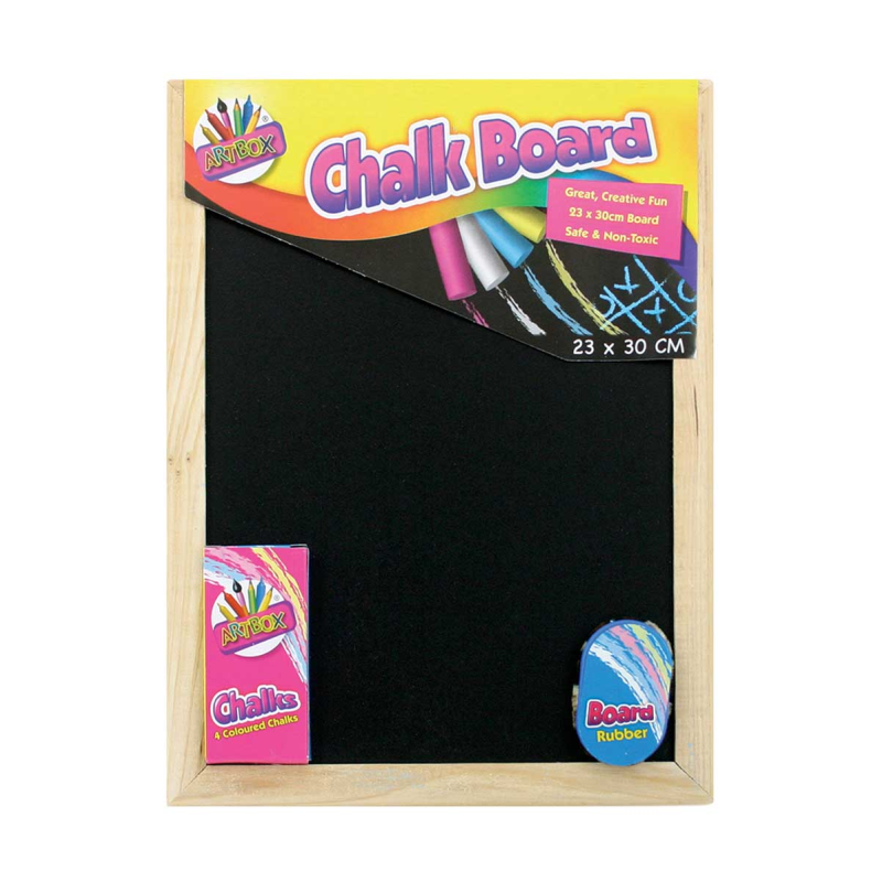 Beclen Harp Artbox Chalk Board 23 x 30 cm Set A4 + Chalks Board & Eraser Rubber