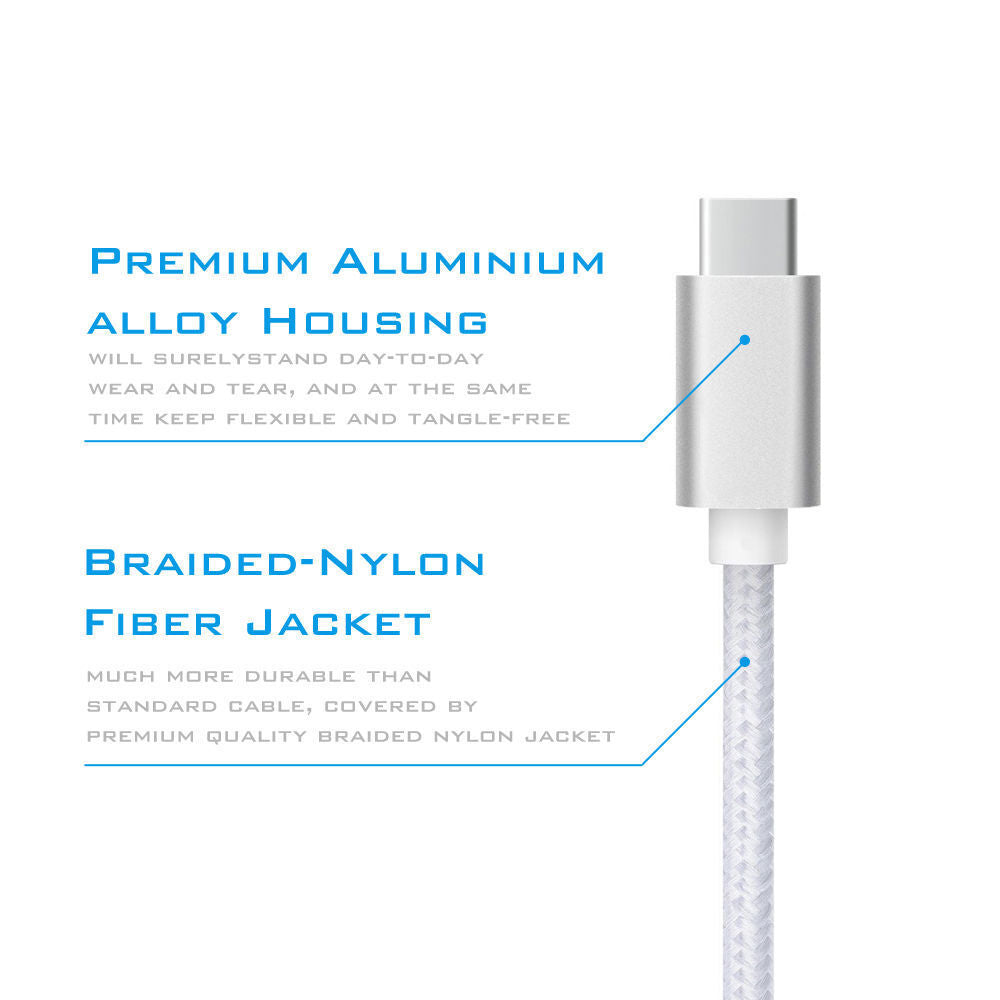 Beclen Harp Fast USB Type C Charger Cable For C-Type Devices Including Samsung/SONY/S8 Edge