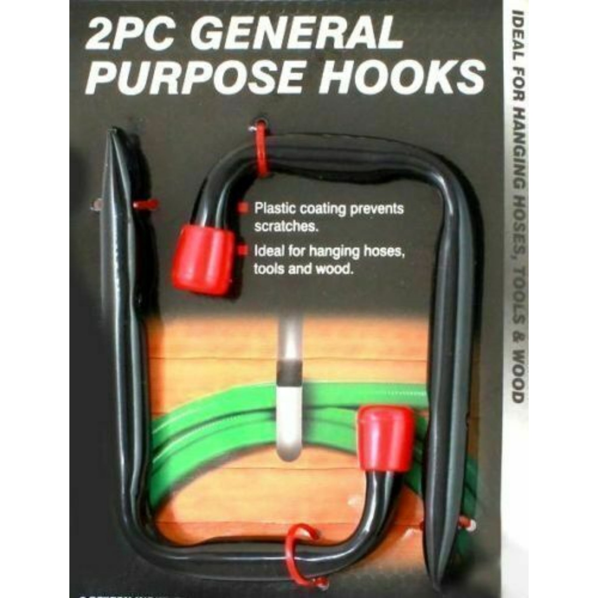 Beclen Harp 2pc General Purpose Hooks Set-Perfect Multi Utility Hooks For Bicycles Storage And Hanging Hoses/Tools/Wood