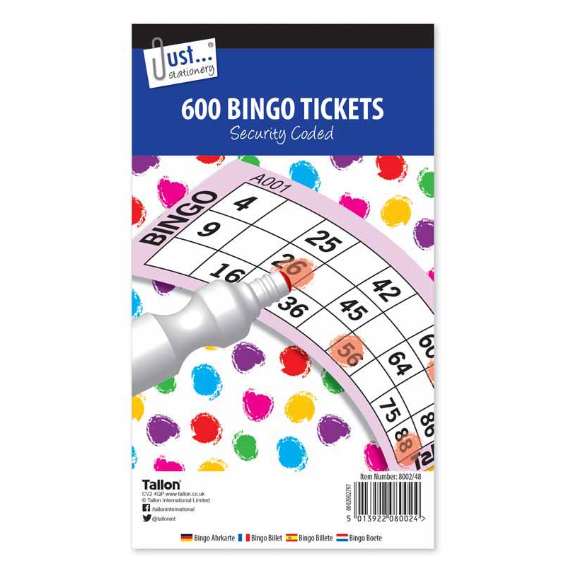 Beclen Harp Mixed Colour Bingo Dabbers Marker Pens - Non Drip + 600 Jumbo Bingo Tickets Book
