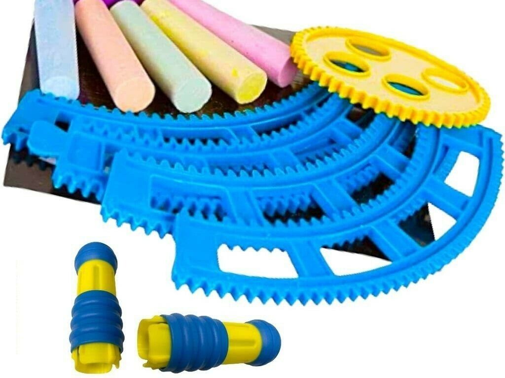Beclen Harp Spiral Art Rainbow Stencil Spirograph Shape & Pattern Kids Drawing Art Craft Set