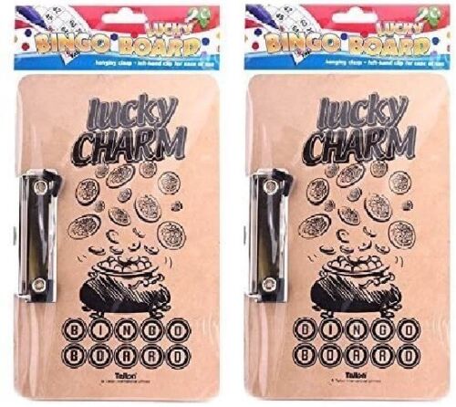 Beclen Harp 2Pcs Lucky Bingo Board With Clasp Clip Left Hand Clip 24cm x 15cm Approx