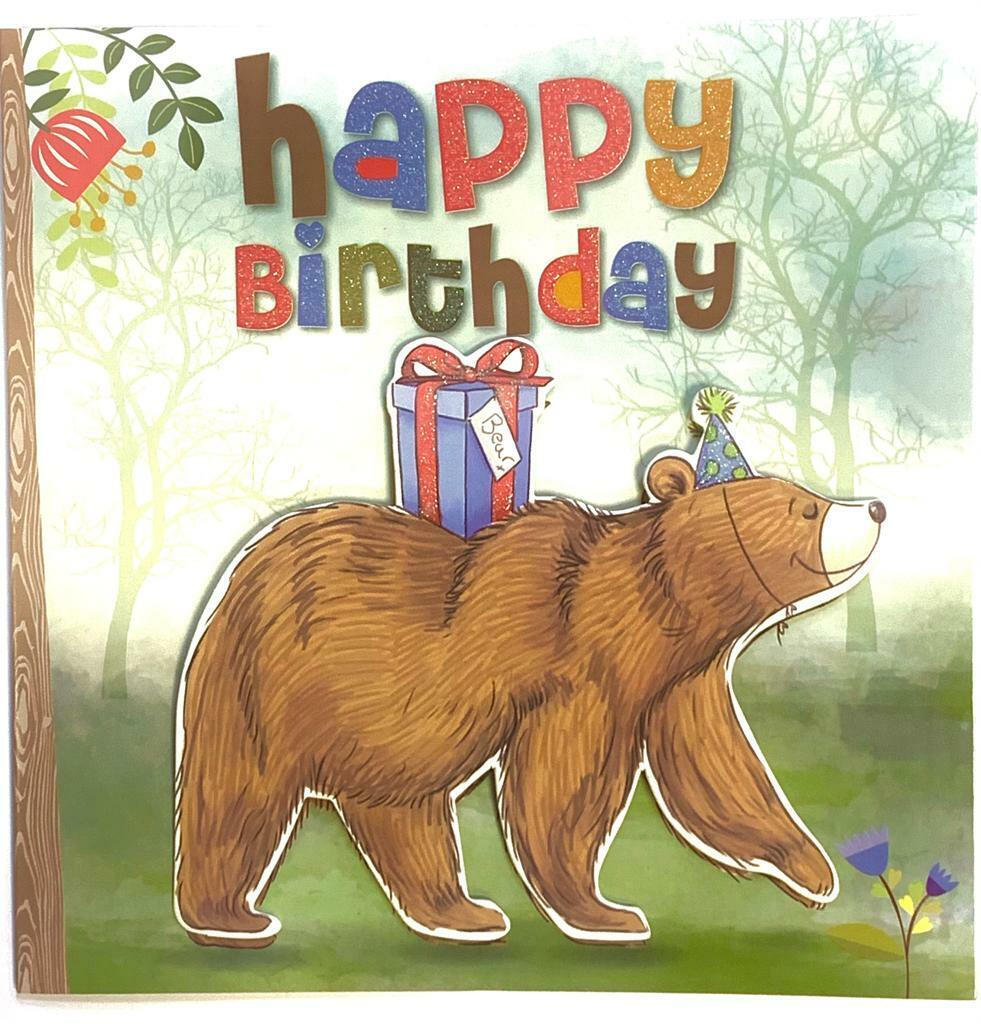 Beclen Harp Multi Pack x 5 Mixed Assorted Just To Say Hand Made Lux Teddy Bear Birthday Card