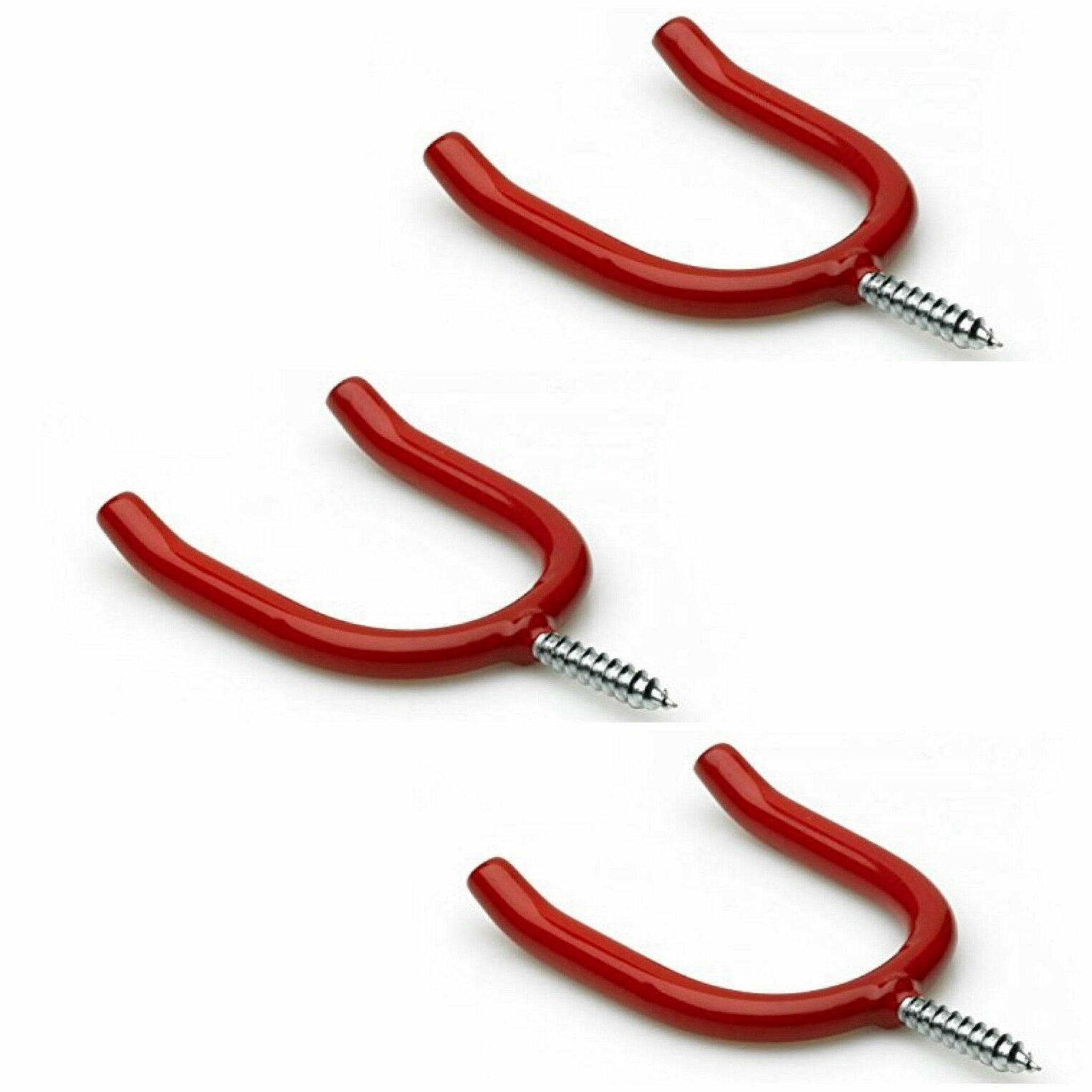 Beclen Harp 3pc Screw-In Tool Anti Slip Hanging Wall Mounted Hooks-Perfect Tool Holder For Garage/Shed/Workshop