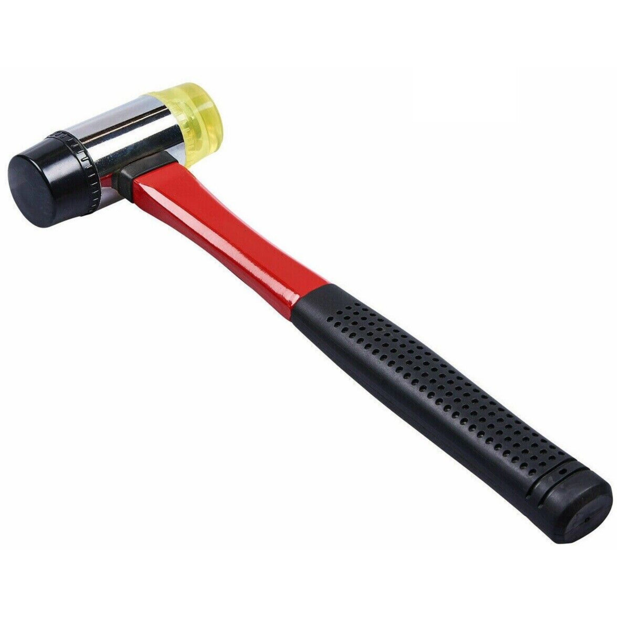 Beclen Harp 40mm Double Faced Nylon Head Rubber Hammer-Perfect Mallet Tool For Tile/Window/Glazing