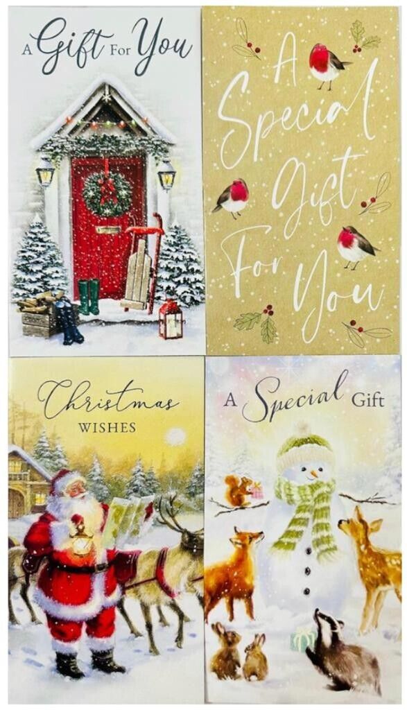 Beclen Harp 46 Pcs Christmas/Xmas Decoration Bundle Including Money Wallets/Cards/Santa Train/Christmas Stickers/ELF/Tinsel Glasses/Headband-Perfect Christmas/Xmas Gift