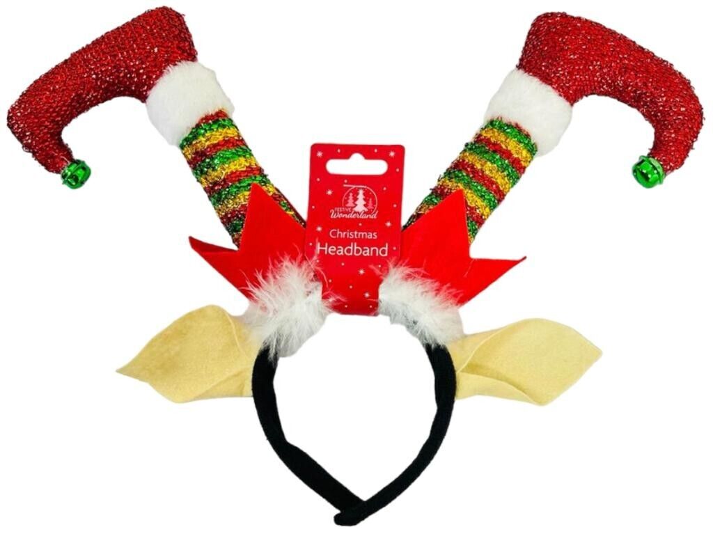 Beclen Harp 46 Pcs Christmas/Xmas Decoration Bundle Including Money Wallets/Cards/Santa Train/Christmas Stickers/ELF/Tinsel Glasses/Headband-Perfect Christmas/Xmas Gift