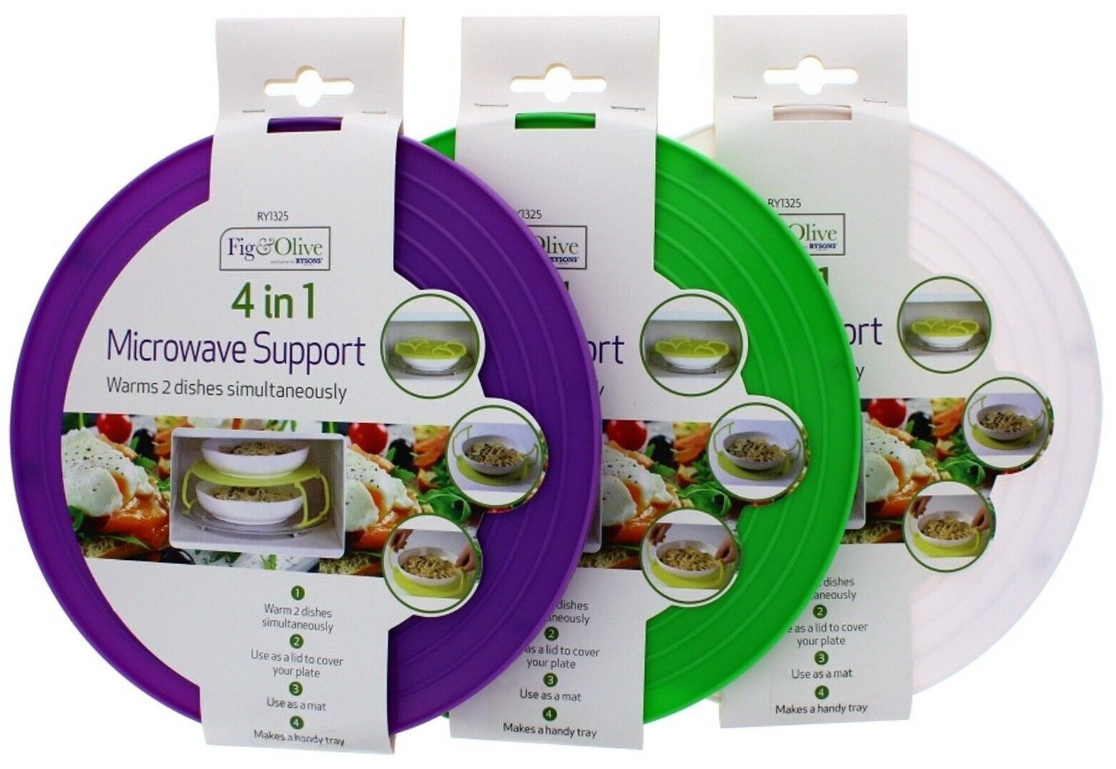 Beclen Harp 4 In 1 Microwave Support Food/Dish/Plate Stand Stacker Tray Heat Warmer