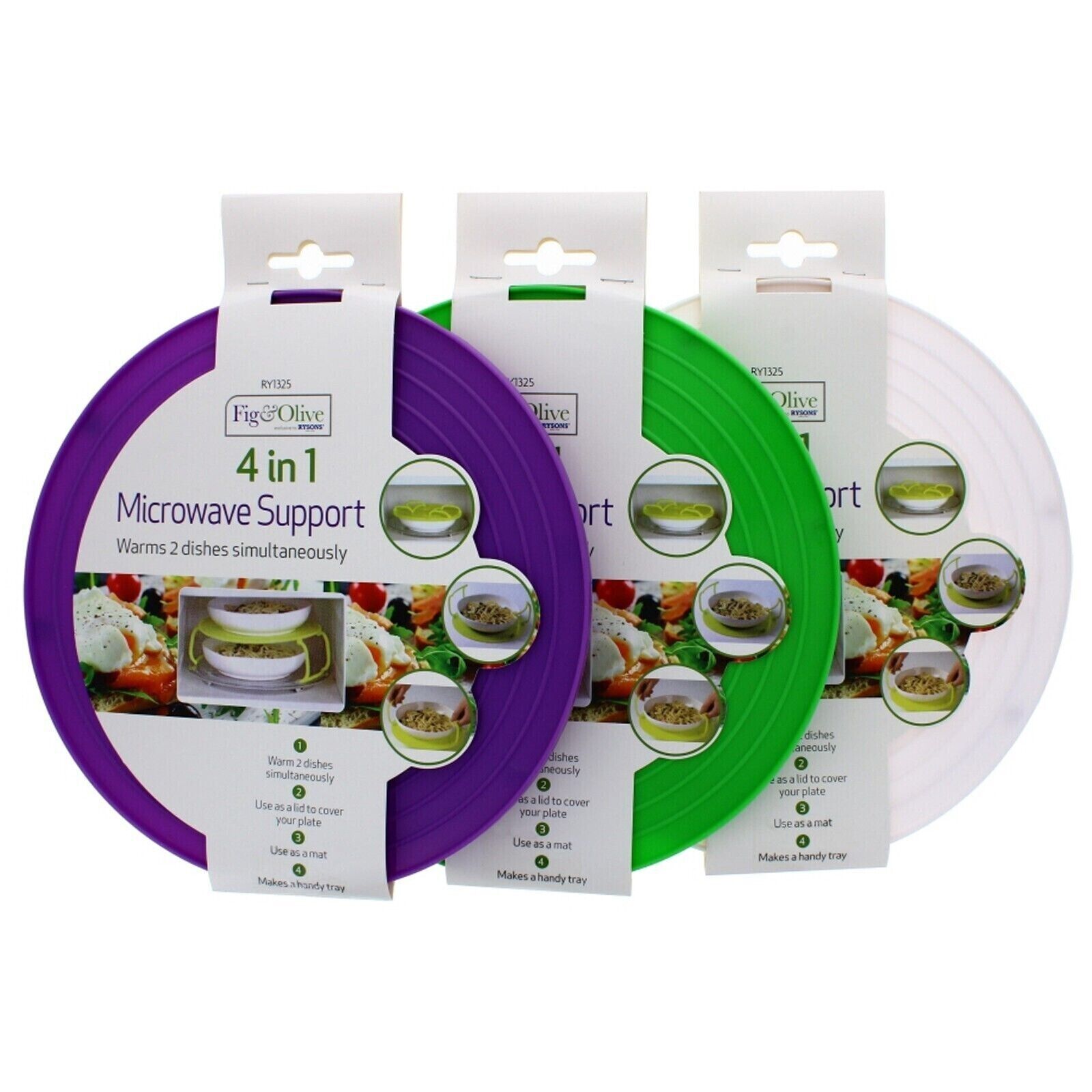 Beclen Harp 4 In 1 Microwave Support Food/Dish/Plate Stand Stacker Tray Heat Warmer