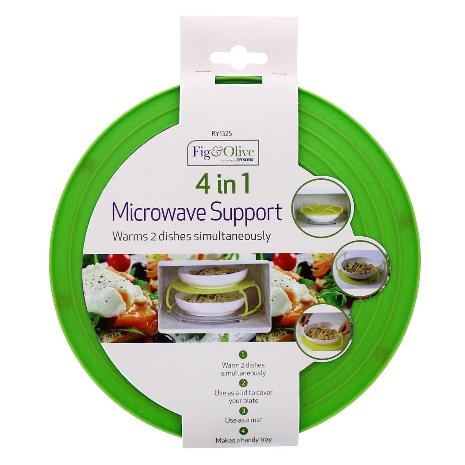 Beclen Harp 4 In 1 Microwave Support Food/Dish/Plate Stand Stacker Tray Heat Warmer