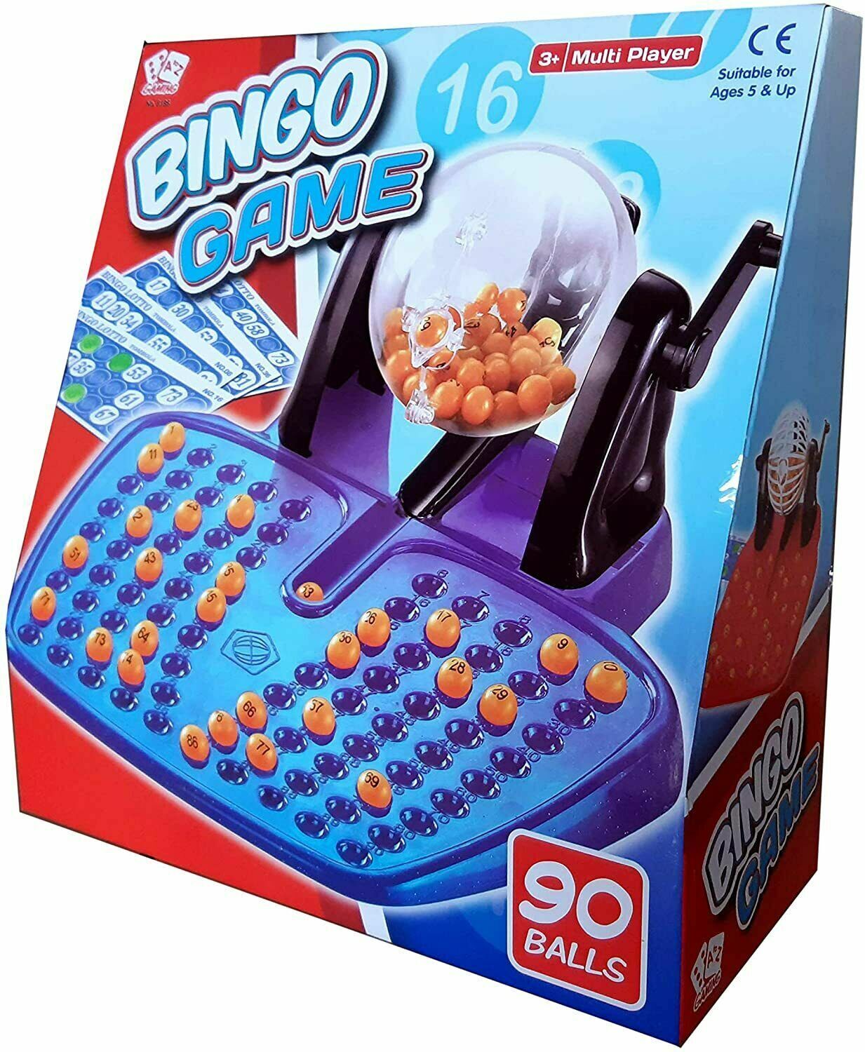Beclen Harp Family Large Bingo Lotto Game Revolving Machine With 90 Numbers & Reusable Cards
